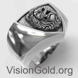 Ανδρικο Δαχτυλιδι Σφραγίδα Λιοντάρι 0079