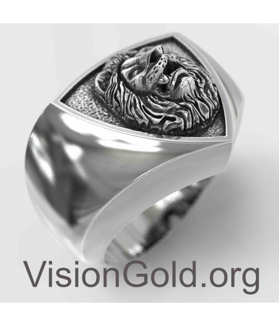 Ανδρικο Δαχτυλιδι Σφραγίδα Λιοντάρι 0079