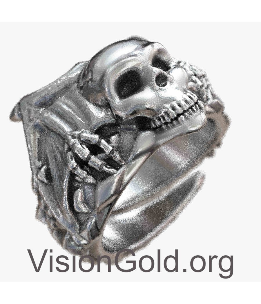 Мужское кольцо из стерлингового серебра ручной работы с