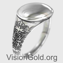 Σεβαλιέ Δαχτυλίδι Σφραγίδα Με Δυνατότητα Χάραξης 0024a