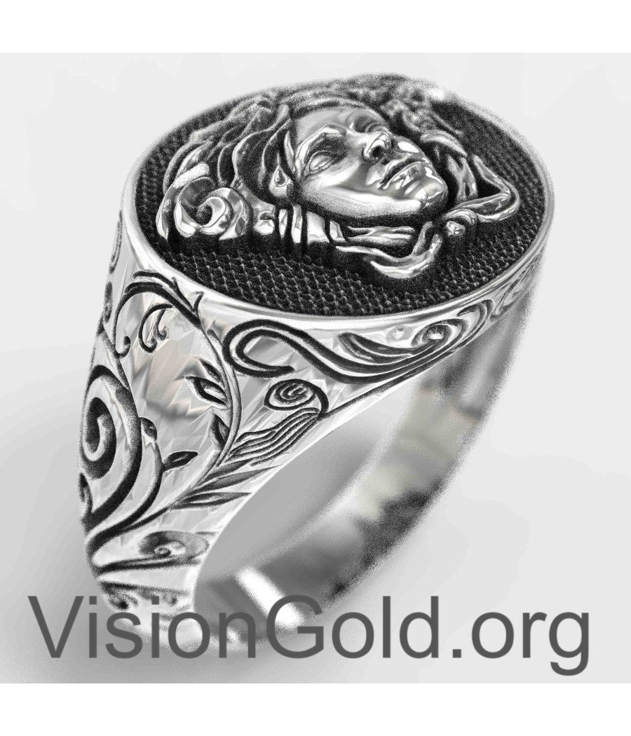 Ανδρικό δαχτυλίδι Medusa 0132