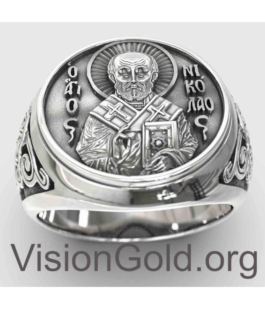 Православные украшения Кольцо Святого Николая 0147