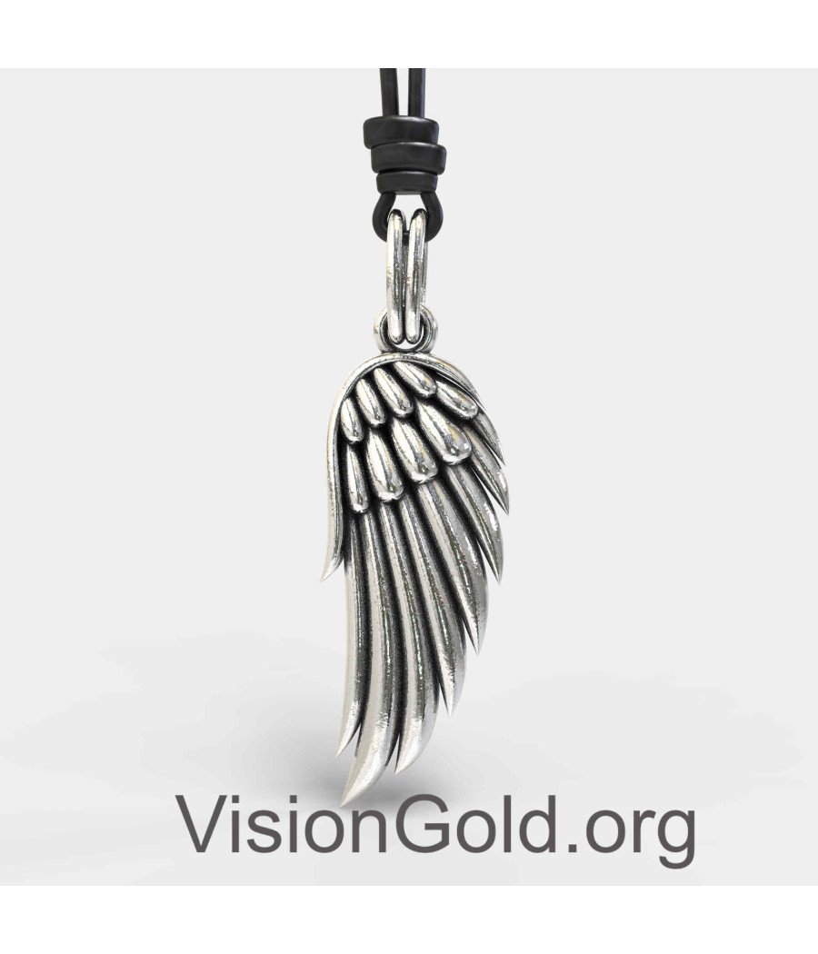 Buy Silver Plated Wing Charm Men Necklace@ Best Price