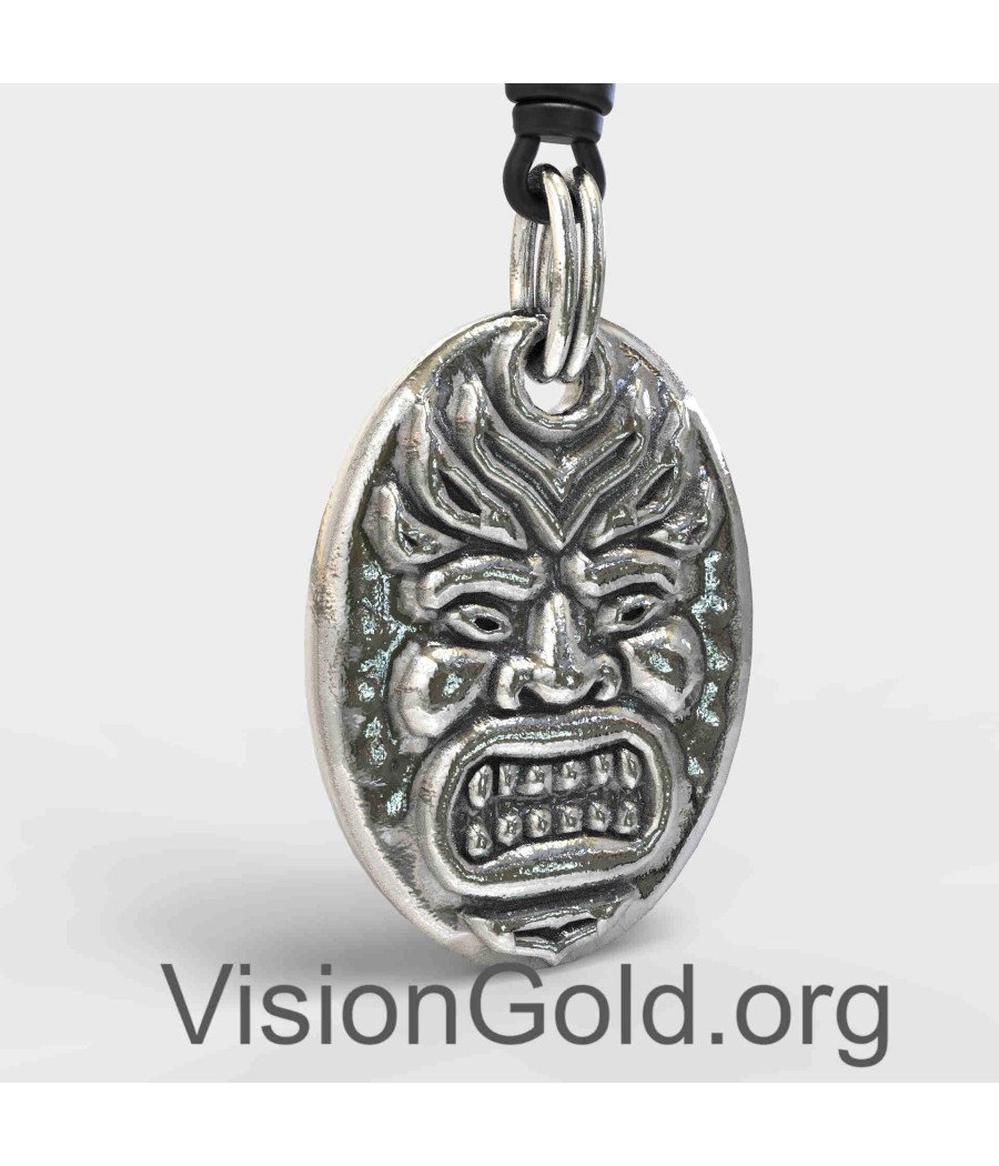 Silver Rock Character Pendant Men 0181