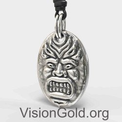 Silver Rock Character Pendant Men 0181