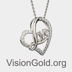 Heart Pendant Love Necklace 0497LD