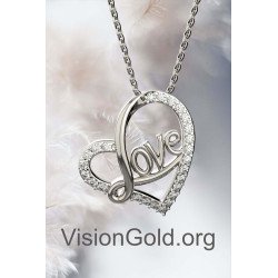 Heart Pendant Love Necklace 0497LD