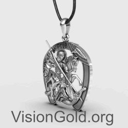 Saint George Christian medallion 0362