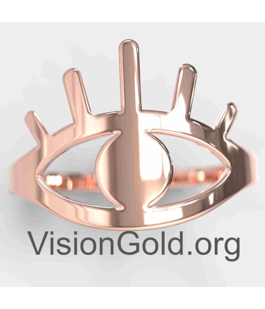 Изящное кольцо «Сглаз» из розового золота 1343R