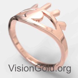 Изящное кольцо «Сглаз» из розового золота 1343R