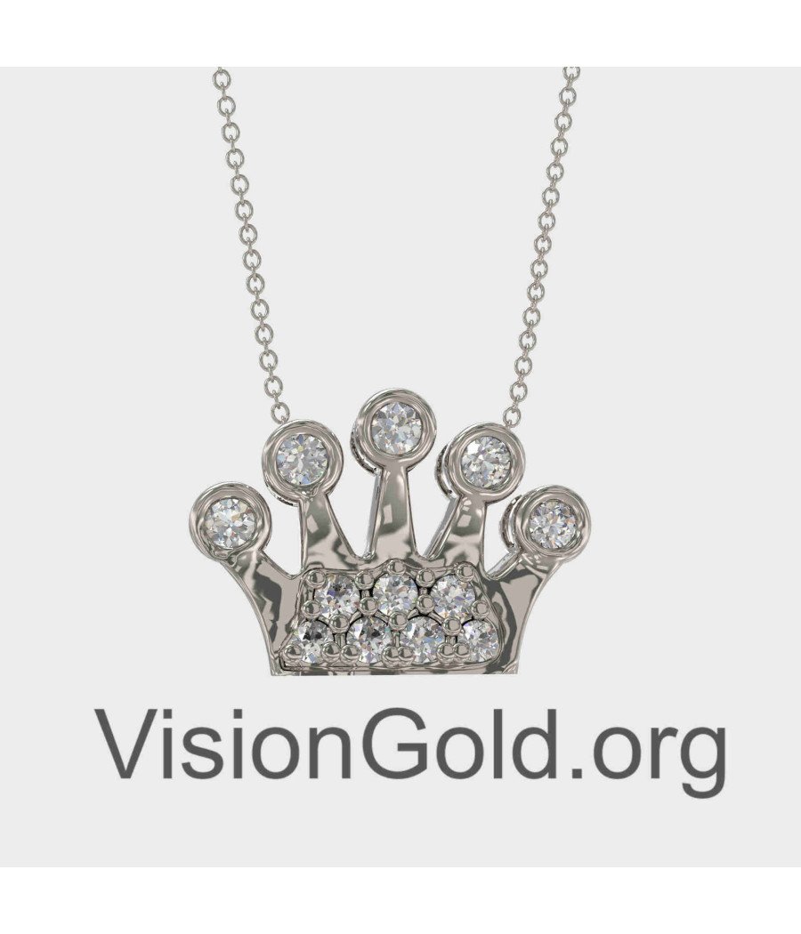 Gold queen sale crown pendant