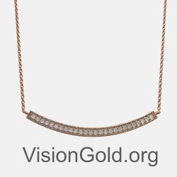 Minimal Ασημένιο Κολιέ Μπάρα 0032