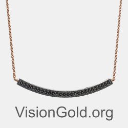 Minimal Ασημένιο Κολιέ Μπάρα 0032