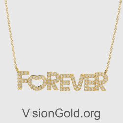 Silberne Herz-Halskette Infinity Forever mit weißem Zirkonia 0585D