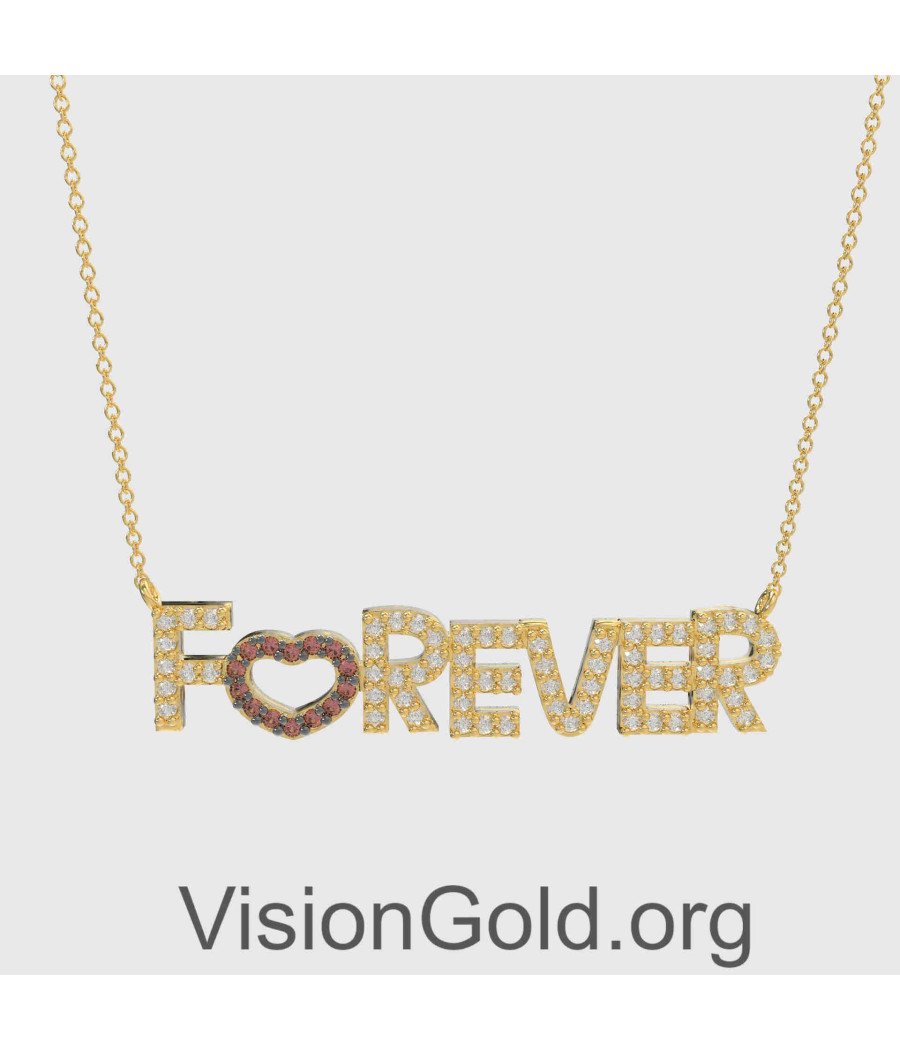 Collier infini en forme de coeur Forever 0585R