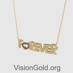 Collier infini en forme de coeur Forever 0585R