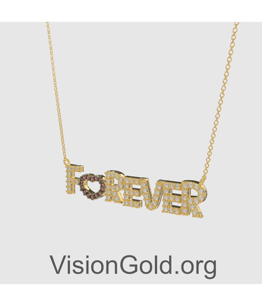 Collier infini en forme de coeur Forever 0585R