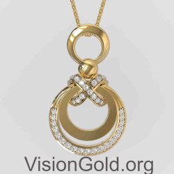 Infinity Double Circle Necklace 0382D