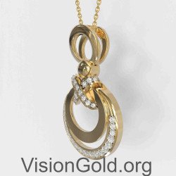 Premium Κολιέ Κύκλος Άπειρο Με Ζιργκόν 0382D