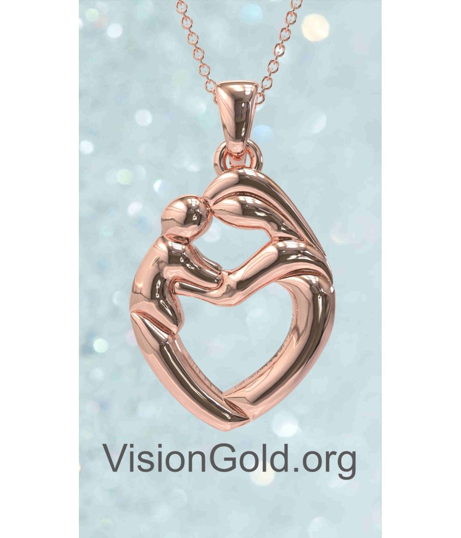 Mother Holding Baby Necklace 0839R