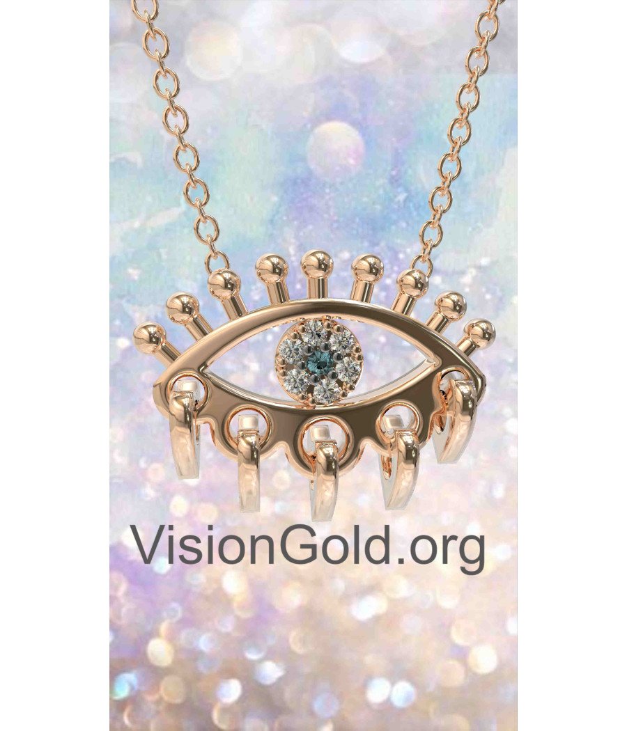 Hearts Evil Eye Pendant 0841R