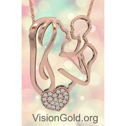 Mom and Child Pendant Necklace 0472