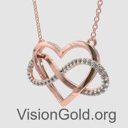 Infinity Love Heart Pendant 0842R