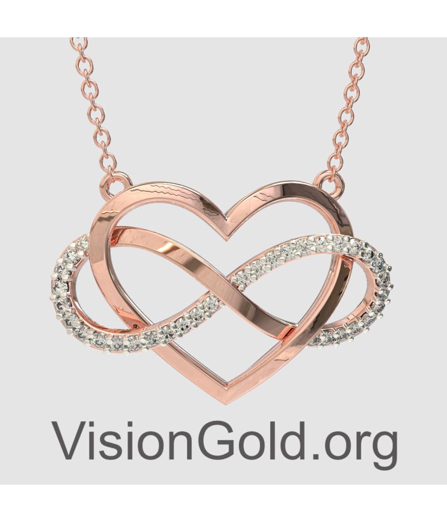 Infinity Love Heart Pendant 0842R