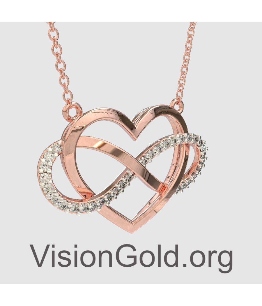 Infinity Love Heart Pendant 0842R