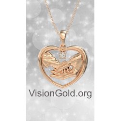 Персонализированное сердце новое ожерелье для мамы 0843R