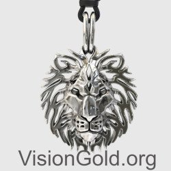 Lion Head Pendant Necklace for Men 0378