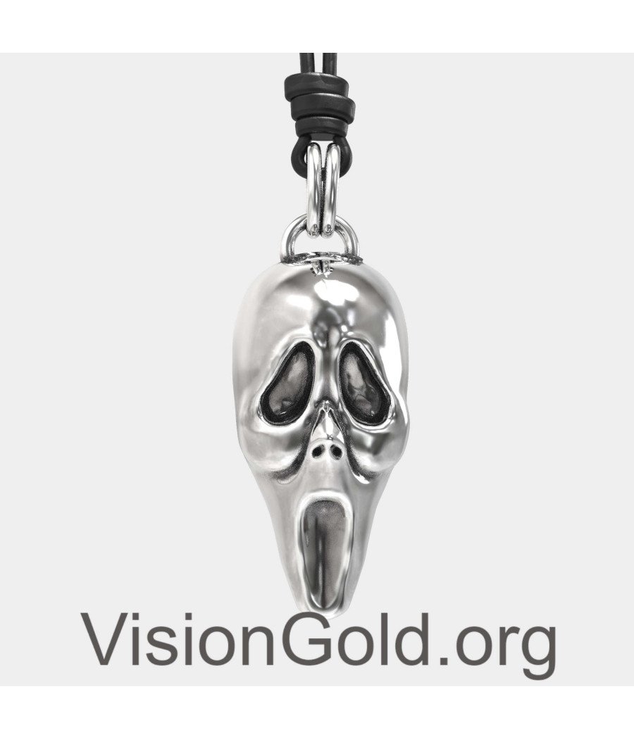 Ανδρικό Κολιέ Νεκροκεφαλή Scream 0095