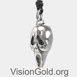 Ανδρικό Κολιέ Νεκροκεφαλή Scream 0095