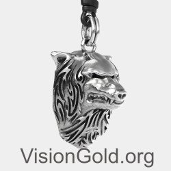 Τολμηρό Ανδρικό Κολιέ Λύκος 0096