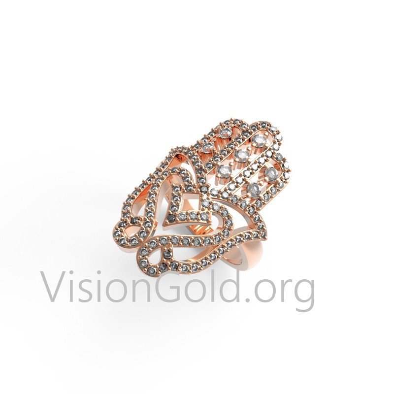 Fashion Ring Fadima Handgefertigt in Silber 925 oder Gold K09