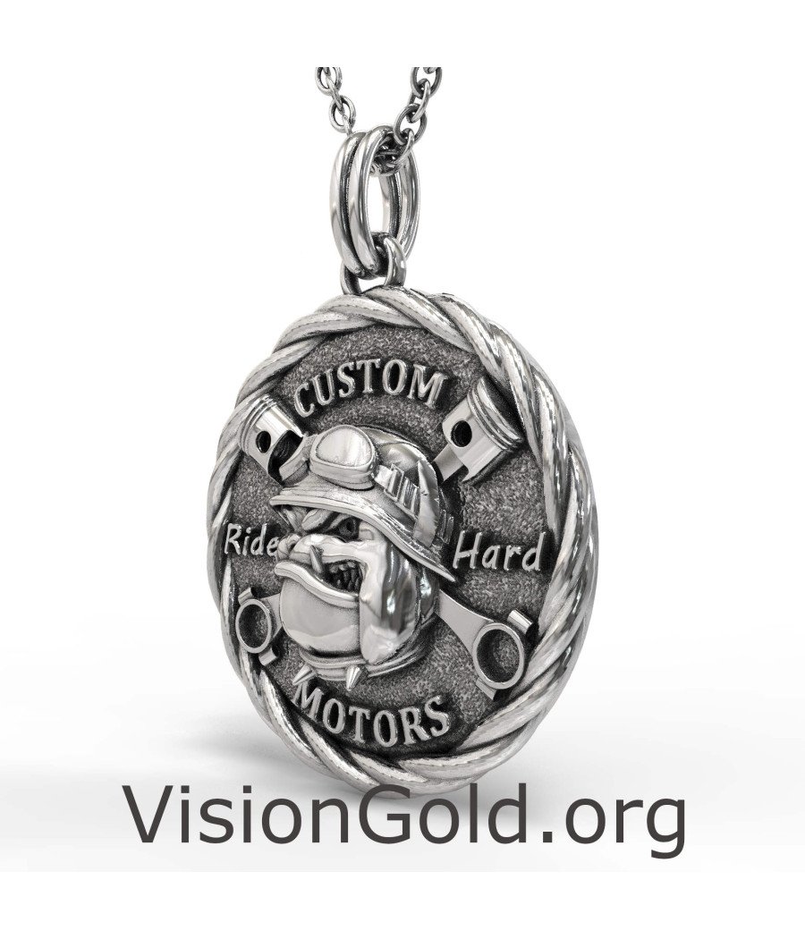 Silver Motor Club Necklace 0395