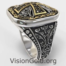 Men's Cross Ring 0090