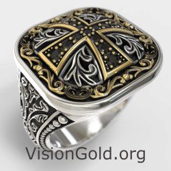 Men's Cross Ring 0090