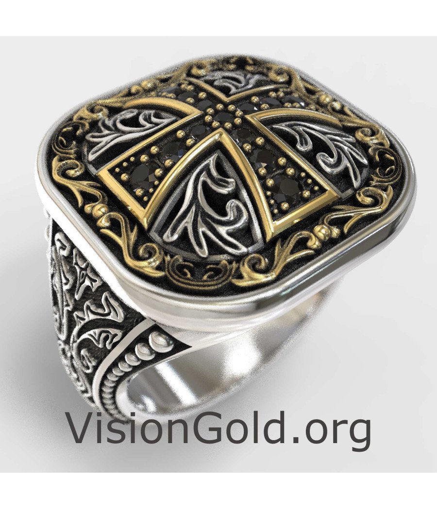 Men's Cross Ring 0090