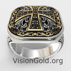 Men's Cross Ring 0090