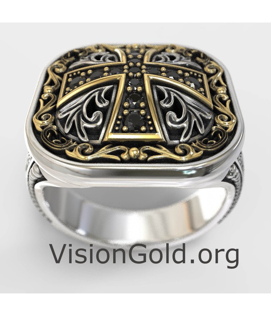 Men's Cross Ring 0090