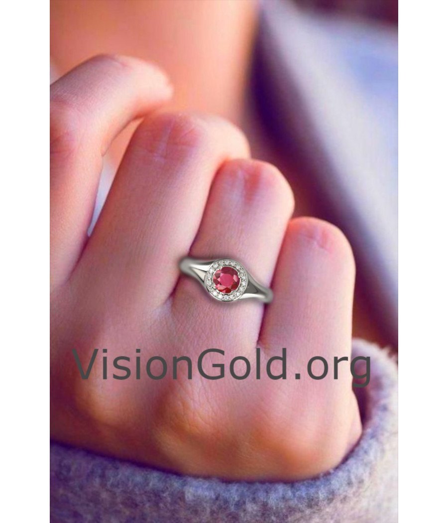 Affordable Engagement Ruby Ring|Visiongold® Ruby Jewelry 1059