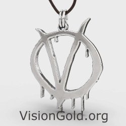 Men Necklace Pendant V For Vendetta 0091