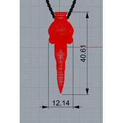 Ανδρικό Κολιέ Σφαίρα Νεκροκεφαλή 0224