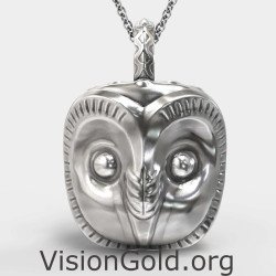 Owl Handmade Silver Mens...