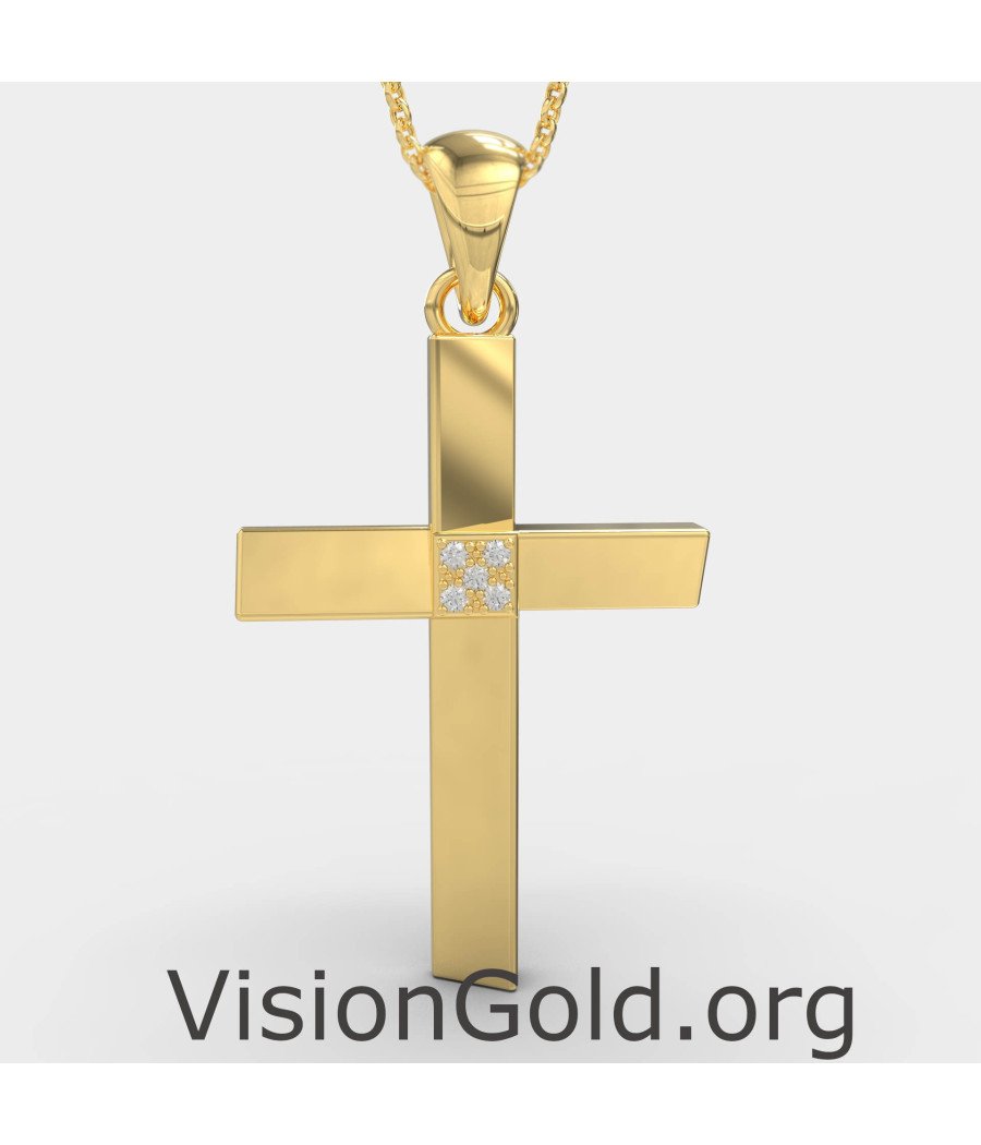 Γυναικειος Σταυρος Απο Χρυσο 0094K