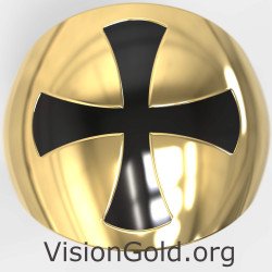 Chevalier Gelbgold Kreuz Signet Ring 0473K