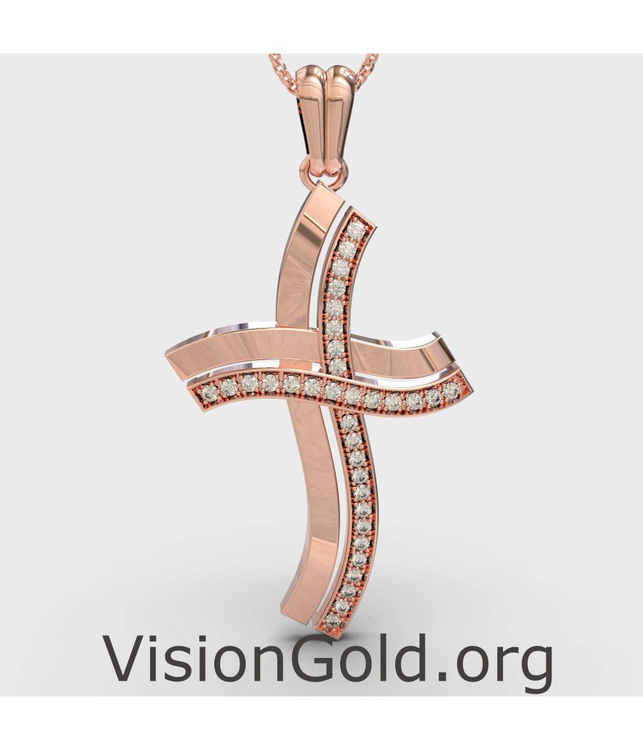 Rose gold orthodox on sale cross