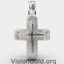 Christening Dainty Orthodox Cross Necklace 0140L