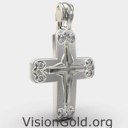 Christening Dainty Orthodox Cross Necklace 0140L